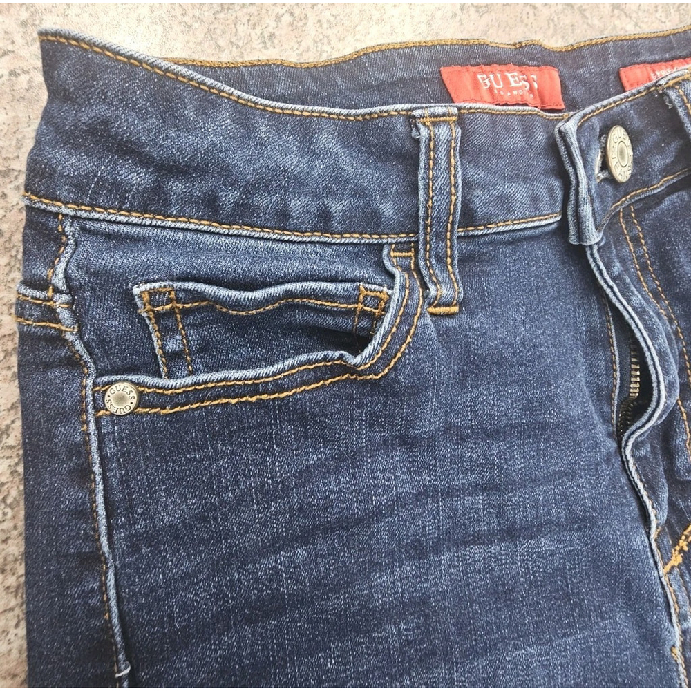 Guess Womens High Rise Skinny Dark Blue Jeans Size 26 - Picture 10 of 15